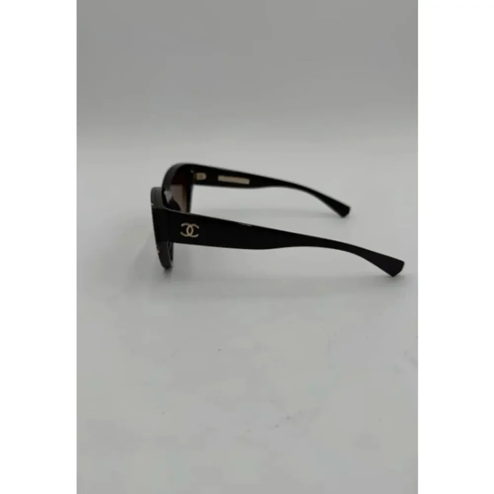 Chanel Acetate Cat Eye Sunglasses 6054 Black